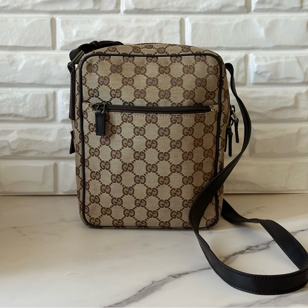 Gucci Beige and Brown Crossbody Bag